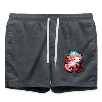Axolotl - Badeshorts - Anthrazit - Vorne - AI Model Male 185 light (185cm)