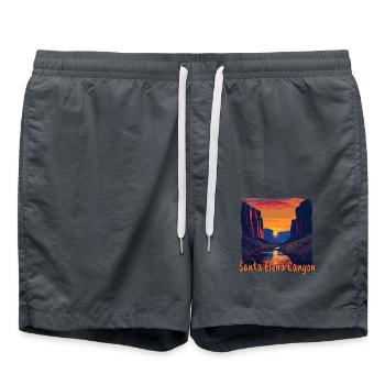Santa Elena Canyon Texas USA Sunset Farben Design - Badeshorts - Anthrazit - Vorne - AI Model Male 185 light (185cm)