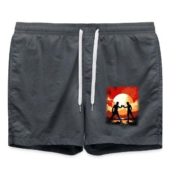 Boxen - Badeshorts - Anthrazit - Vorne - AI Model Male 185 light (185cm)