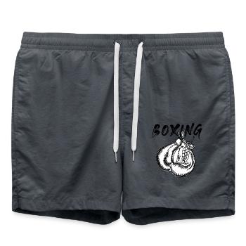 Boxen - Badeshorts - Anthrazit - Vorne - AI Model Male 185 light (185cm)