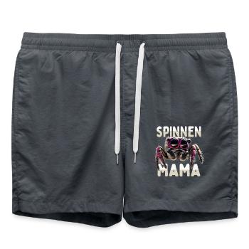 Spinnen Mama Spider Mommy Vogelspinne Mom Spinne - Badeshorts - Anthrazit - Vorne - AI Model Male 185 light (185cm)