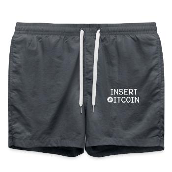 Introduce Bitcoin here - Swim Trunks - anthracite - Front - AI Model Male 185 light (185cm)