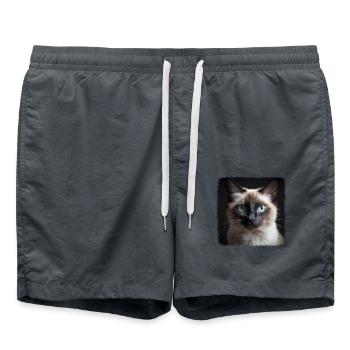 Chat balinais Balinesenkatze - Short de bain - charbon - Devant - AI Model Male 185 light (185cm)