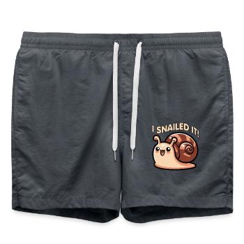 J’ai escargoté il drôle escargot jeu de mots mignon pour les enfants - Short de bain - charbon - Devant - AI Model Male 185 light (185cm)
