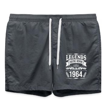 Legenden 1964 Geboren Geburtstag Frauen - Badeshorts - Anthrazit - Vorne - AI Model Male 185 light (185cm)