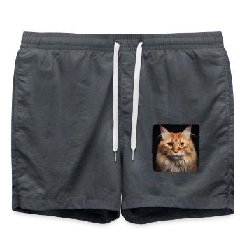 Cymric Kitten Cymric Cat - Short de bain - charbon - Devant - AI Model Male 185 light (185cm)
