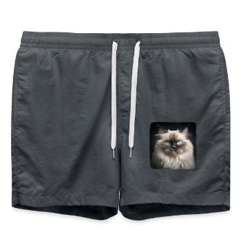 Chat de l’Himalaya Colourpoint Katze - Short de bain - charbon - Devant - AI Model Male 185 light (185cm)