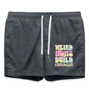 Seltsame Mütter bauen Charakter Lustiges Geschenk Für Die Beste Mutter - Badeshorts - Anthrazit - Vorne - AI Model Male 185 light (185cm)