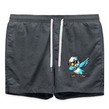 Cacatoès Dabbing Action Drôle Motif D’oiseau - Short de bain - charbon - Devant - AI Model Male 185 light (185cm)