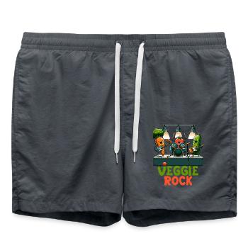 Veggie Rocks Music Band Carrot Buddies - Short de bain - charbon - Devant - AI Model Male 185 light (185cm)