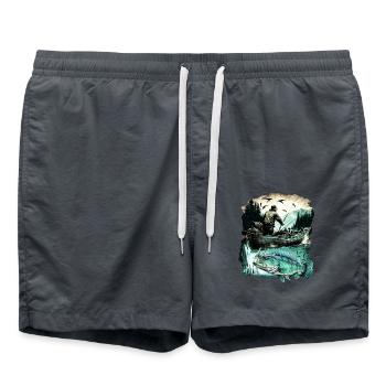 Poisson bar - Short de bain - charbon - Devant - AI Model Male 185 light (185cm)