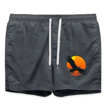 Majestic eagle in sunset - Swim Trunks - anthracite - Front - AI Model Male 185 light (185cm)