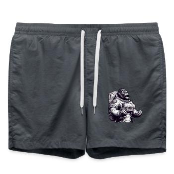 Gorille astronaute dans l’espace - Short de bain - charbon - Devant - AI Model Male 185 light (185cm)