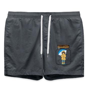 Girl Umbrella Weather - Swim Trunks - anthracite - Front - AI Model Male 185 light (185cm)