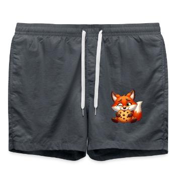 Rotfuchs Cookie Süßigkeit Nachtisch Keks - Badeshorts - Anthrazit - Vorne - AI Model Male 185 light (185cm)