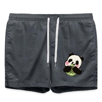 Panda mignon – Snack en bambou - Short de bain - charbon - Devant - AI Model Male 185 light (185cm)