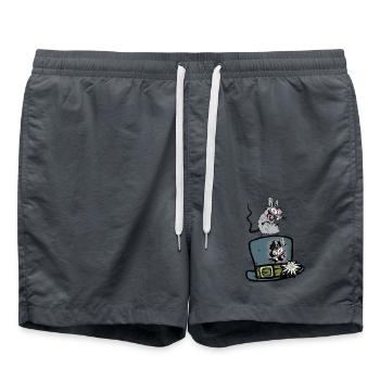 Funny Animals, Rats, Rat, Rodents, Mouse, Mice - Swim Trunks - anthracite - Front - AI Model Male 185 light (185cm)