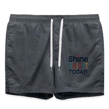 Leuchte Heute Hell Und Farbenfroh - Badeshorts - Anthrazit - Vorne - AI Model Male 185 light (185cm)