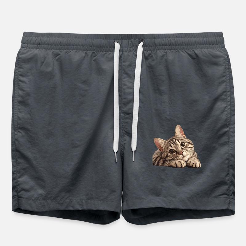 Tabby Kätzchen Tabby Katze - Badeshorts - Anthrazit