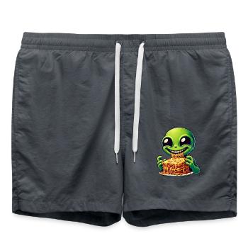 Un extraterrestre aime les lasagnes italiennes - Short de bain - charbon - Devant - AI Model Male 185 light (185cm)