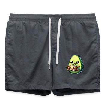 Amateur de lasagnes sucrées à l’avocat - Short de bain - charbon - Devant - AI Model Male 185 light (185cm)