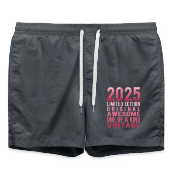Edition limitée depuis 2025 Anniversaire Millésime 2025 - Short de bain - charbon - Devant - AI Model Male 185 light (185cm)
