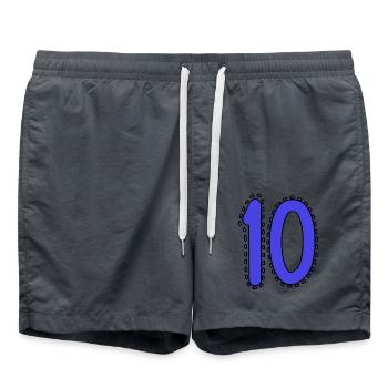 10. 10 JAHRE. 10-JÄHRIGES JUBILÄUM. 10-JÄHRIGES JUBILÄUM. - Badeshorts - Anthrazit - Vorne - AI Model Male 185 light (185cm)
