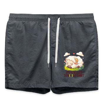 Chemise officielle de mouton Chemise de nuit officielle - Short de bain - charbon - Devant - AI Model Male 185 light (185cm)