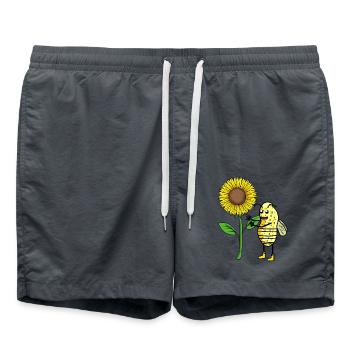 Insecte abeille noix de tournesol de cacahuète - Short de bain - charbon - Devant - AI Model Male 185 light (185cm)