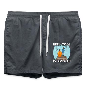 Reel Cool Step Dad - Swim Trunks - anthracite - Front - AI Model Male 185 light (185cm)