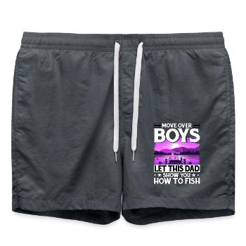 Déplacez-vous les garçons, laissez ce papa vous montrer comment pêcher - Short de bain - charbon - Devant - AI Model Male 185 light (185cm)
