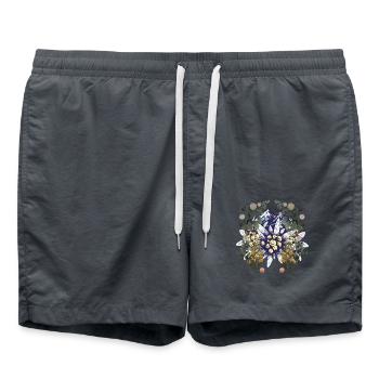 Alpes Montagnes Montagnes Nature Fleurs Nature Amoureux de la Nature - Short de bain - charbon - Devant - AI Model Male 185 light (185cm)