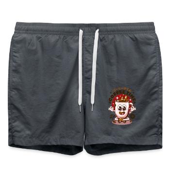 Café Zen Rétro cartoon - Cute japon - Short de bain - charbon - Devant - AI Model Male 185 light (185cm)