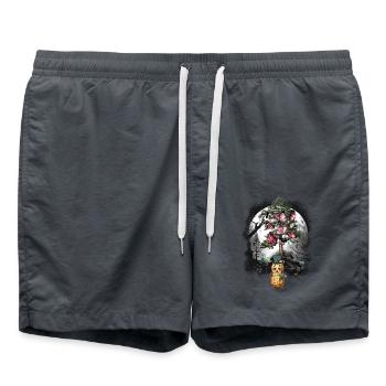 Perce-neige de randonnée dans les bois de printemps de cacahuète - Short de bain - charbon - Devant - AI Model Male 185 light (185cm)
