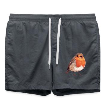 Robin Rotkehlchen - Badeshorts - Anthrazit - Vorne - AI Model Male 185 light (185cm)