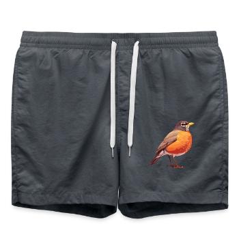 Robin Rotkehlchen - Badeshorts - Anthrazit - Vorne - AI Model Male 185 light (185cm)