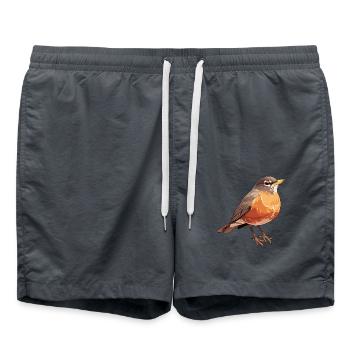 Robin Rotkehlchen - Badeshorts - Anthrazit - Vorne - AI Model Male 185 light (185cm)