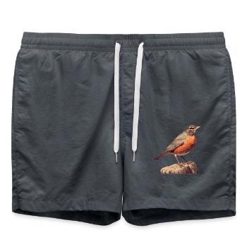 Robin Rotkehlchen - Badeshorts - Anthrazit - Vorne - AI Model Male 185 light (185cm)