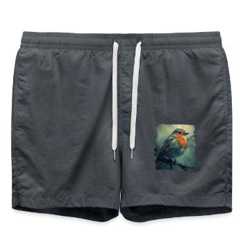 Robin Rotkehlchen - Badeshorts - Anthrazit - Vorne - AI Model Male 185 light (185cm)