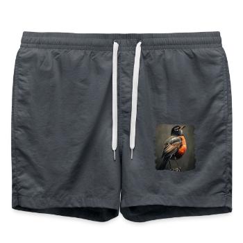 Robin Rotkehlchen - Badeshorts - Anthrazit - Vorne - AI Model Male 185 light (185cm)
