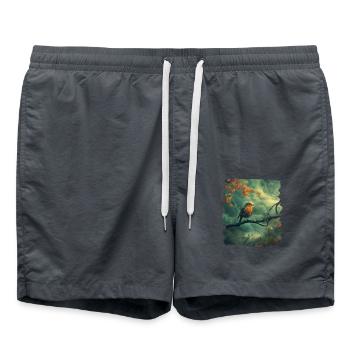 Robin Rotkehlchen - Badeshorts - Anthrazit - Vorne - AI Model Male 185 light (185cm)
