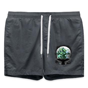 Halloween Crucifix Crosses Cross Butterflies - Swim Trunks - anthracite - Front - AI Model Male 185 light (185cm)