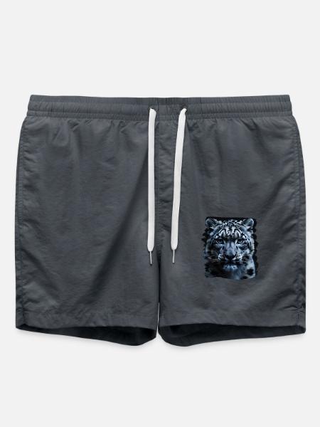 Snow Leopard Schneeleoparden Schneeleopard - Swim Trunks - anthracite