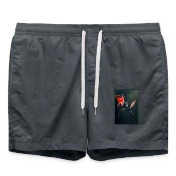Hummingbird Kolibris Kolibri - Badeshorts - Anthrazit - Vorne - AI Model Male 185 light (185cm)