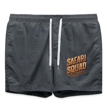 Safari Squad Adventures Together Memories Forever - Badeshorts - Anthrazit - Vorne - AI Model Male 185 light (185cm)