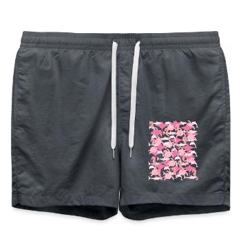 Ocean Camouflage – la vie marine dans le style camouflage - Short de bain - charbon - Devant - AI Model Male 185 light (185cm)