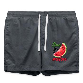 One In A Melon Funny Melon Summer - Short de bain - charbon - Devant - AI Model Male 185 light (185cm)