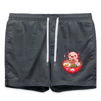 Cute Axolotl Ramen - Badeshorts - Anthrazit - Vorne - AI Model Male 185 light (185cm)