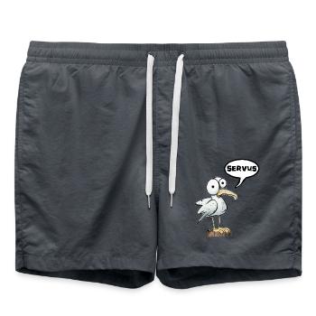 servus seagull North Sea Baltic Sea mood seagull - Swim Trunks - anthracite - Front - AI Model Male 185 light (185cm)
