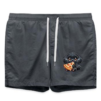 mignonne hyène se balançant terrain de jeu dessin animé - Short de bain - charbon - Devant - AI Model Male 185 light (185cm)